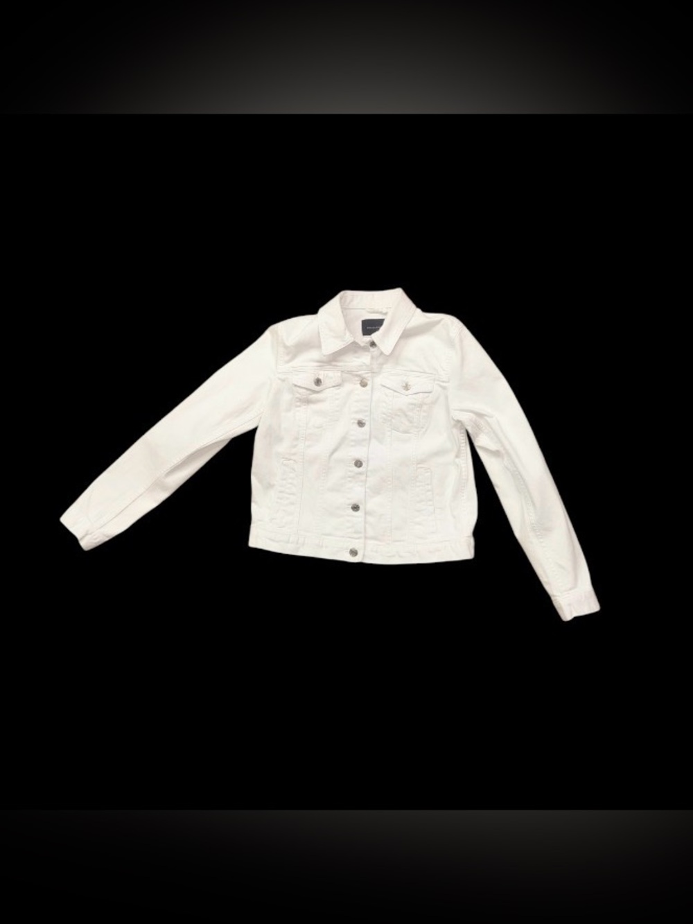 BANANA Republic white denim jacket women’s size Medium - Picture 9 of 17